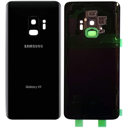 OEM HQ Samsung Galaxy s9 G960F Battery Cover Καπάκι Μπαταρίας Black + Camera Lens