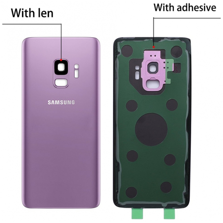 OEM HQ Samsung Galaxy s9 G960F Battery Cover Καπάκι Μπαταρίας Violet + Camera Lens