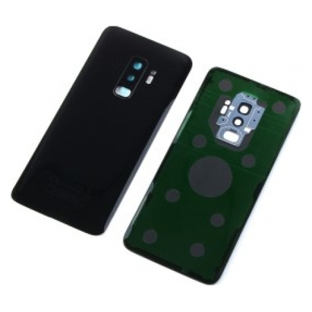 OEM HQ Samsung Galaxy S9 Plus SM-G965F G965 Battery Cover Καπάκι Μπαταρίας Black + Camera Lens