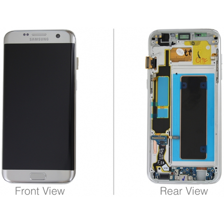 Γνήσια Original Samsung Galaxy S7 Edge G935F G935 Οθόνη Display Screen LCD + Touch Screen Digitizer Μηχανισμός Αφής Silver GH97-18533B