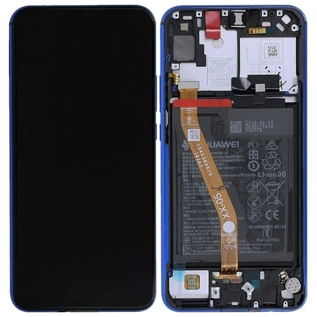 Γνήσια Original Huawei P Smart Z 2019 (STK-LX1 STK-L22) Lcd Screen Display Οθόνη + Touch Screen Digitizer Μηχανισμός Αφής + Πλαίσιο Frame Bezel + Battery Μπαταρία 02352RXU Μπλέ Blue