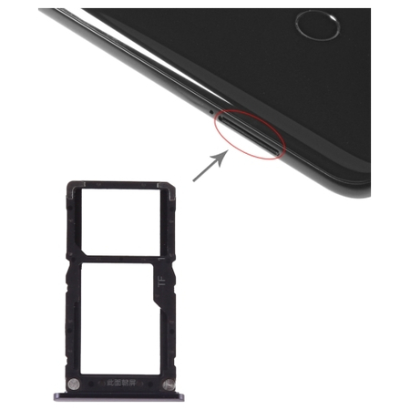 Γνήσιο Original Xiaomi MI8 Lite Sim Card Tray Θήκη κάρτας Black