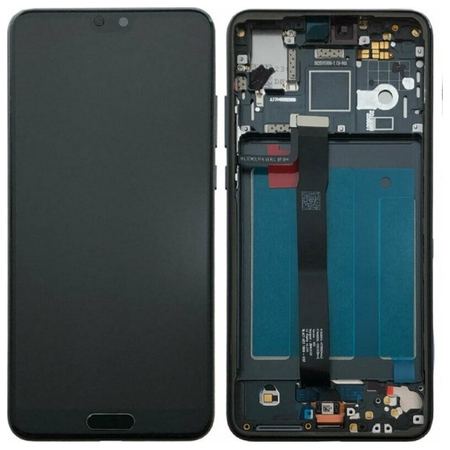 OEM HQ Huawei P20 (EML-AL00, EML-L09, EML-L09C, EML-L29, EML-L29C) Lcd Screen Display Οθόνη + Touch Screen Digitizer Μηχανισμός Αφής + Πλαίσιο Frame Bezel Black
