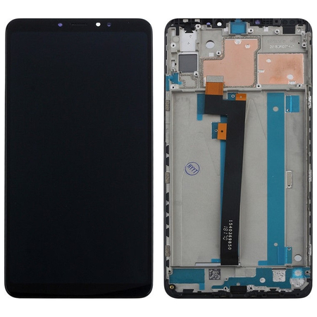 Γνήσια Original Xiaomi Mi Max 3 LCD Screen Display Οθόνη +Touch Screen Digitizer Μηχανισμός Αφής + Πλαίσιο Frame Bezel Μαύρο Black (Service Pack By Xiaomi)