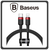 Baseus Cafule Lightning Braided USB-C to Lightning Cable 18W Red Black Μαύρο 1m (CATLKLF-91)