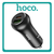 Hoco Car Charger Φορτιστής Αυτοκινήτου Black Μαύρο Z38 Συνολικής Έντασης 4.5A Γρήγορης Φόρτισης Με Θύρες: 1xUSB 1xType-C