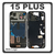 HQ OEM Συμβατό Με Apple iPhone 15 Plus, iPhone 15+ (A3094, A2847) Rear Back Battery Cover Middle Frame + Housing Πίσω Κάλυμμα Καπάκι Πλάτη Μπαταρίας - Σασί + Camera Lens Τζαμάκι Κάμερας + Side Keys  + Sim Tray Θήκη Κάρτας + Flashlight + NFC Black Μαύρο (Premium A+)