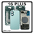 HQ OEM Συμβατό Με Apple iPhone 16 Plus, iPhone 16+ (A3290, A3082) Rear Back Battery Cover + Middle Frame - Housing + Camera Lens + Magsafe Teal Τιρκουάζ (Premium A+)