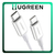 UGREEN US264 Καλώδιο Φόρτισης 60W USB-C to USB-C 3Α Fast Charging Cable 1m White Άσπρο
